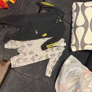 Adidas Kids Gray Logo Footie